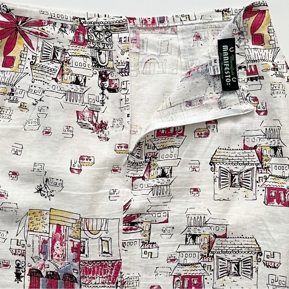 Bonafide Manifesto San Francisco Vintage 100% Linen Skirt Medium - Picture 5 of 5